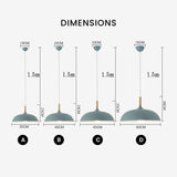 Suspension en aluminium coloré avec tige en bois – modèle Wood