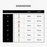 Suspension design à LED en verre coloré – modèle Illumy