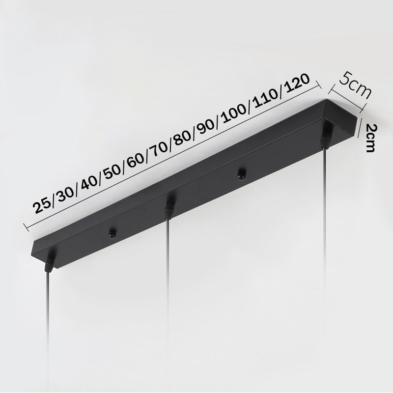 Socle de suspension long avec support pour jusqu’à 5 points lumineux – noir ou blanc