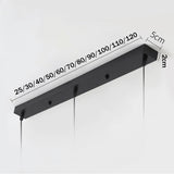 Socle de suspension long avec support pour jusqu’à 5 points lumineux – noir ou blanc