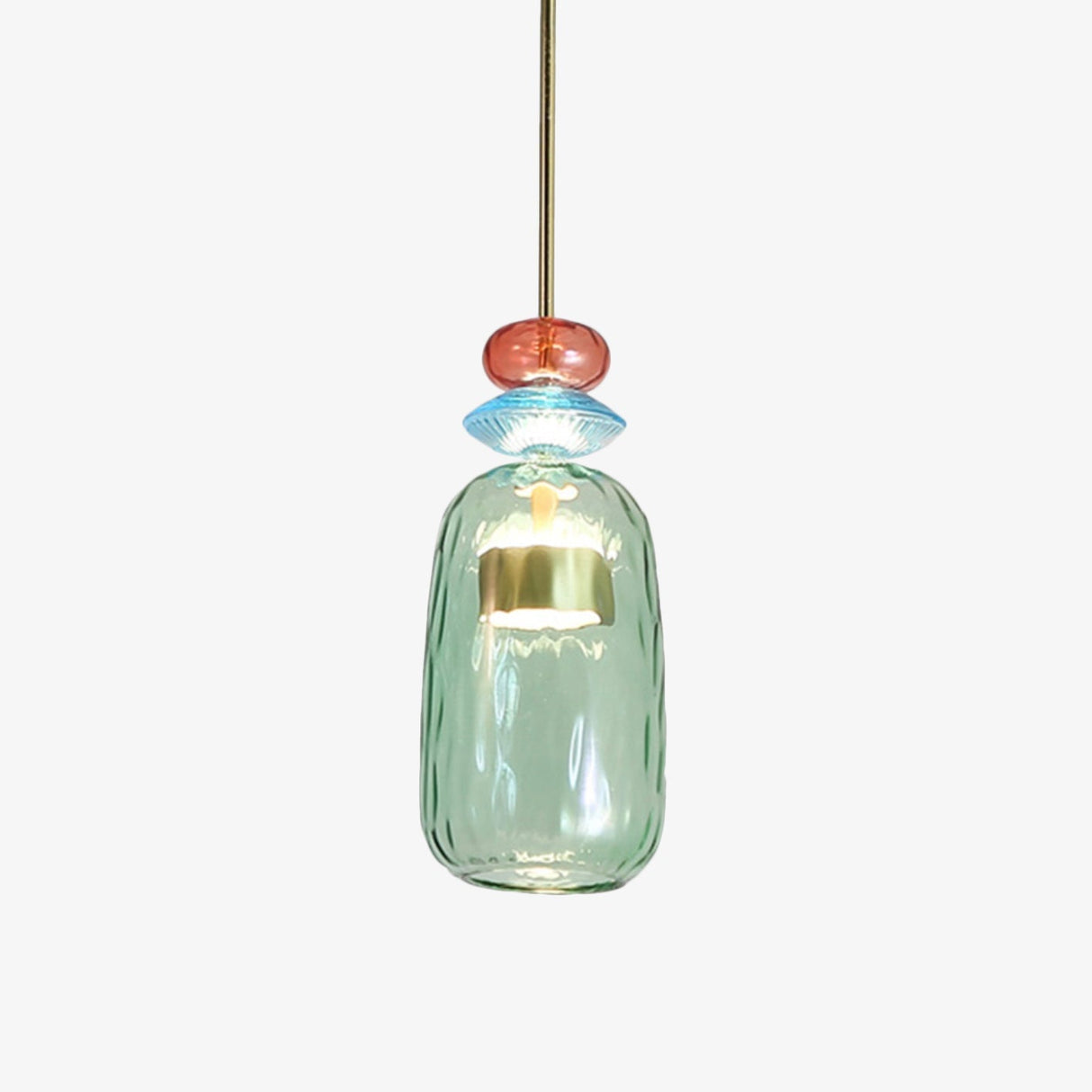Suspension design à LED en verre coloré – modèle Illumy