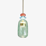 Suspension design à LED en verre coloré – modèle Illumy