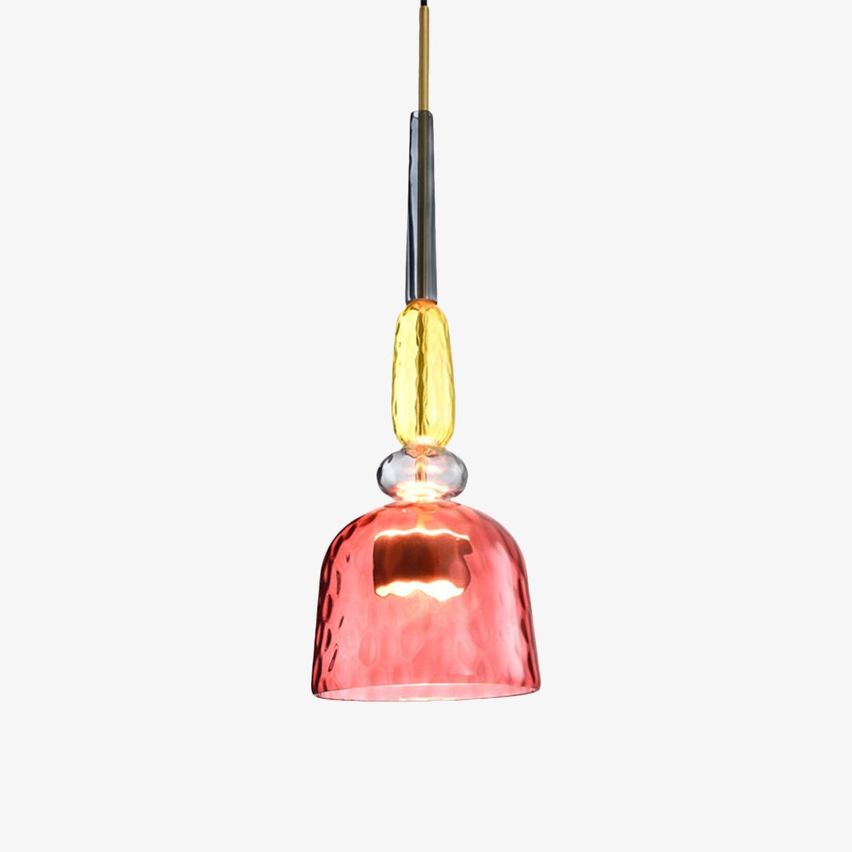 Suspension design à LED en verre coloré – modèle Illumy
