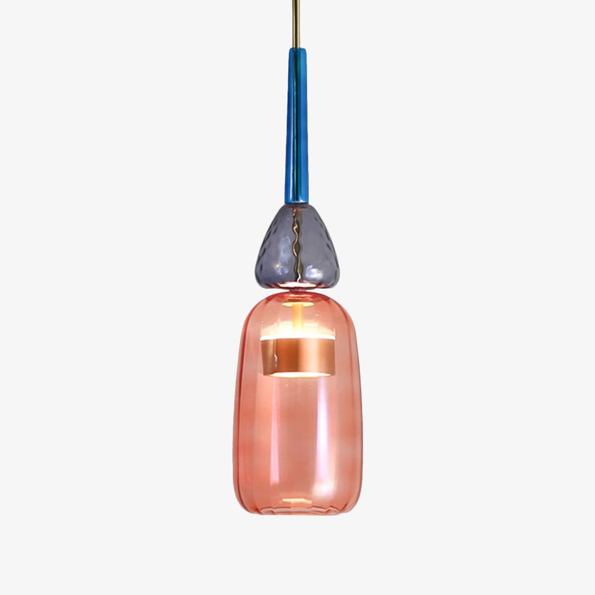 Suspension design à LED en verre coloré – modèle Illumy