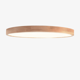 Plafonnier LED en bois – design rond ultra-fin