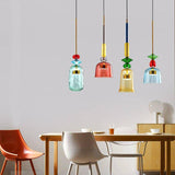 Suspension design à LED en verre coloré – modèle Illumy