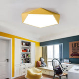 Plafonnier LED design géométrique en couleur