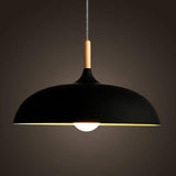 Suspension en aluminium coloré avec tige en bois – modèle Wood
