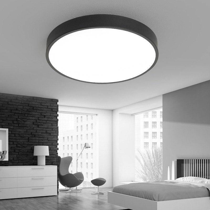 Plafonnier LED arrondi et plat – design moderne (plusieurs tailles)