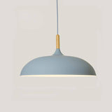 Suspension en aluminium coloré avec tige en bois – modèle Wood
