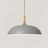 Suspension en aluminium coloré avec tige en bois – modèle Wood