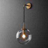 Applique murale avec boule en verre suspendue