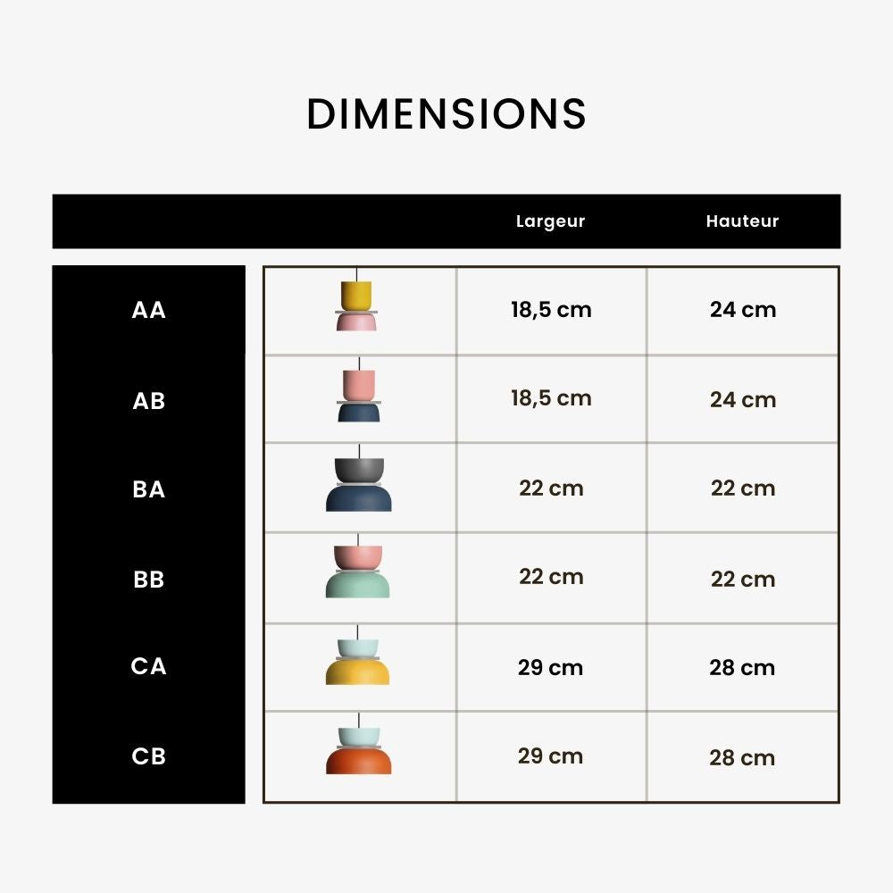 Suspension colorée aux formes géométriques ludiques – modèle Makazon