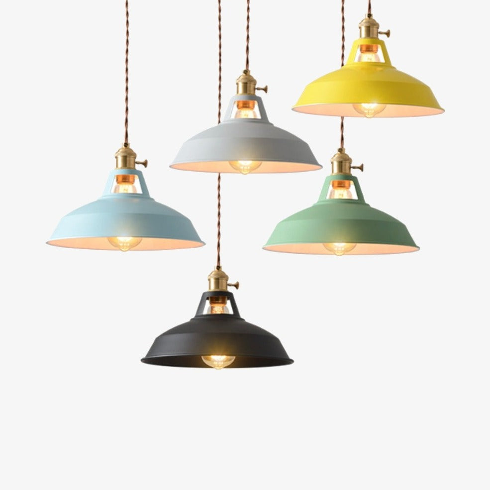 Suspension LED en métal coloré – modèle Loft